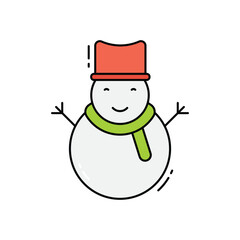 Snowman vector icon