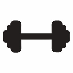 Black Silhouette Dumbbell Vector Illustration