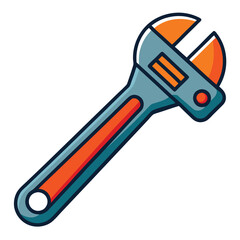 wrench isolated on white background