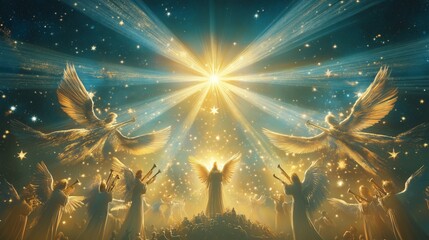 Heavenly Host Angels Appearing