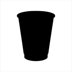 Glass silhouette vector illustration on white background