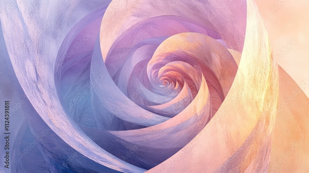 Aufkleber abstract swirling patterns with soft pastel colors and texture