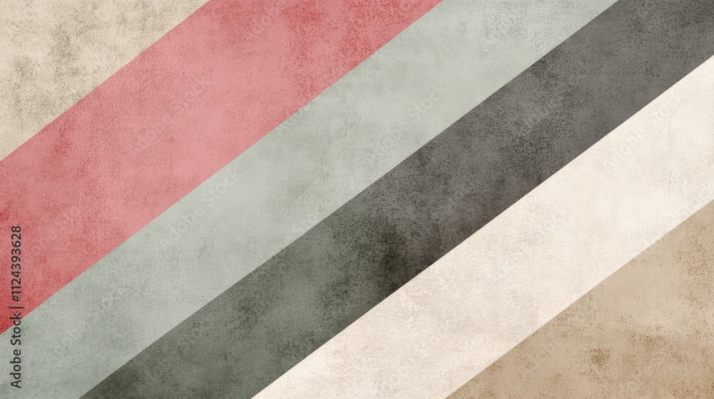 Poster Abstract Textured Background with Diagonal Stripes in Soft Tones