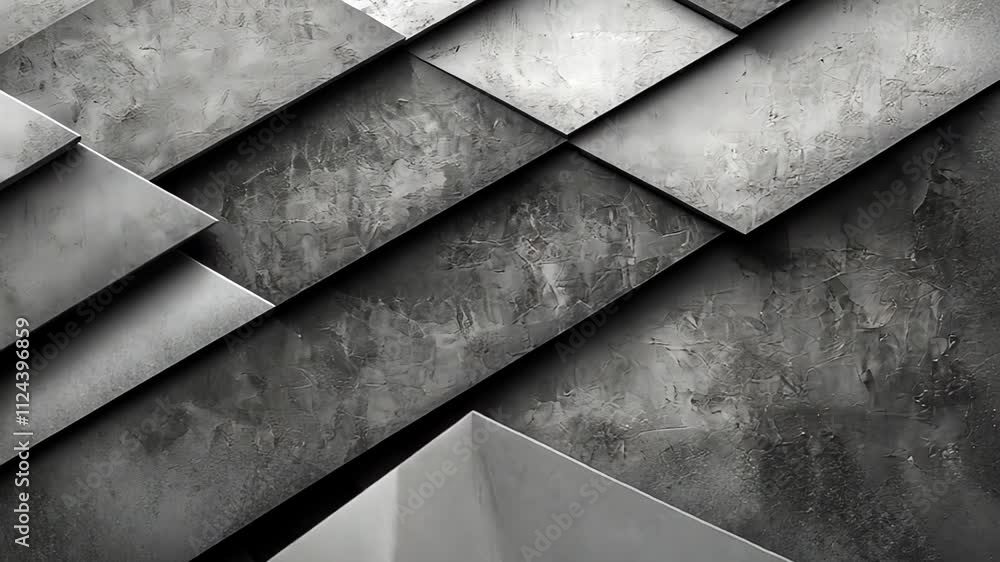 Aufkleber innovative patterns of gray textures creating a modern aesthetic in interior design. generative ai