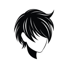 Pixie cut hair style silhouette 