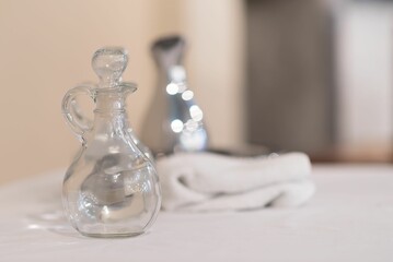 Elegant glass decanter