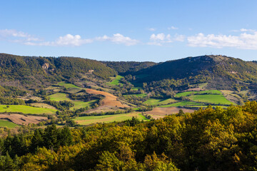 Cernon Valley in the Larzac from the former railway line connecting Tournemire to Le Vigan...