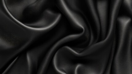 Obraz premium Luxurious Black Fabric Texture Background for Elegant Designs