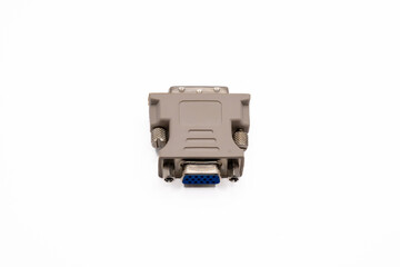 This comprehensive image set showcases a VGA adapter from multiple angles, providing a detailed...