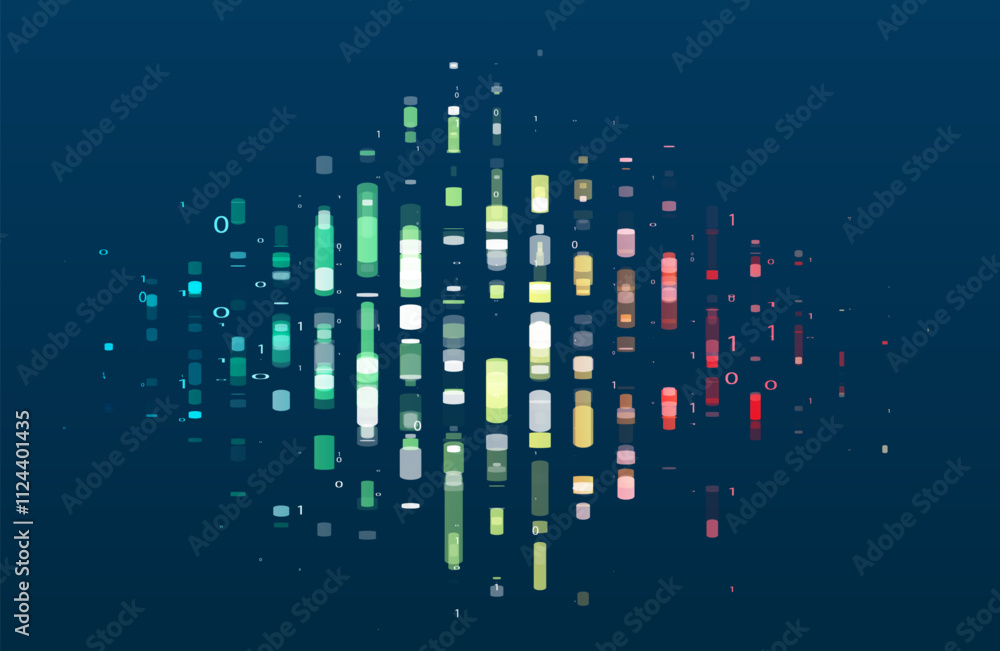Poster big data abstract technology. futuristic big data visualization. graphic concept for your design.