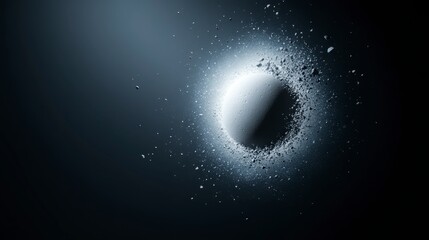 Obraz premium Dark Space Exploding Planet Cosmic Dust Nebula Galaxy Background
