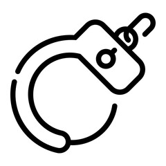 handcuff Line Icon