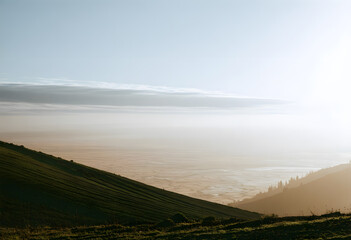 sunrise over the mountains