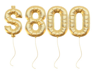 Balloon Gold Dollar 800