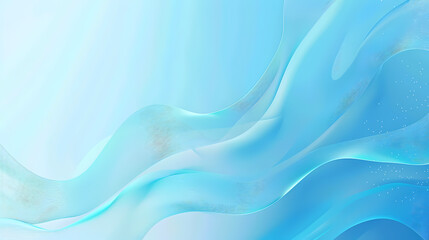 Fototapeta premium Serene Blue Abstract: A mesmerizing abstract image featuring flowing, translucent blue waves creating a calming and ethereal atmosphere. Perfect for designs needing a peaceful, dreamy feel. 
