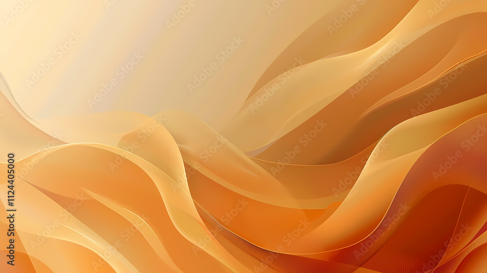 Poster fluid orange abstract: a mesmerizing abstract design features swirling, fluid lines of vibrant orang