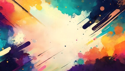 Colorful abstract splash with vibrant hues.