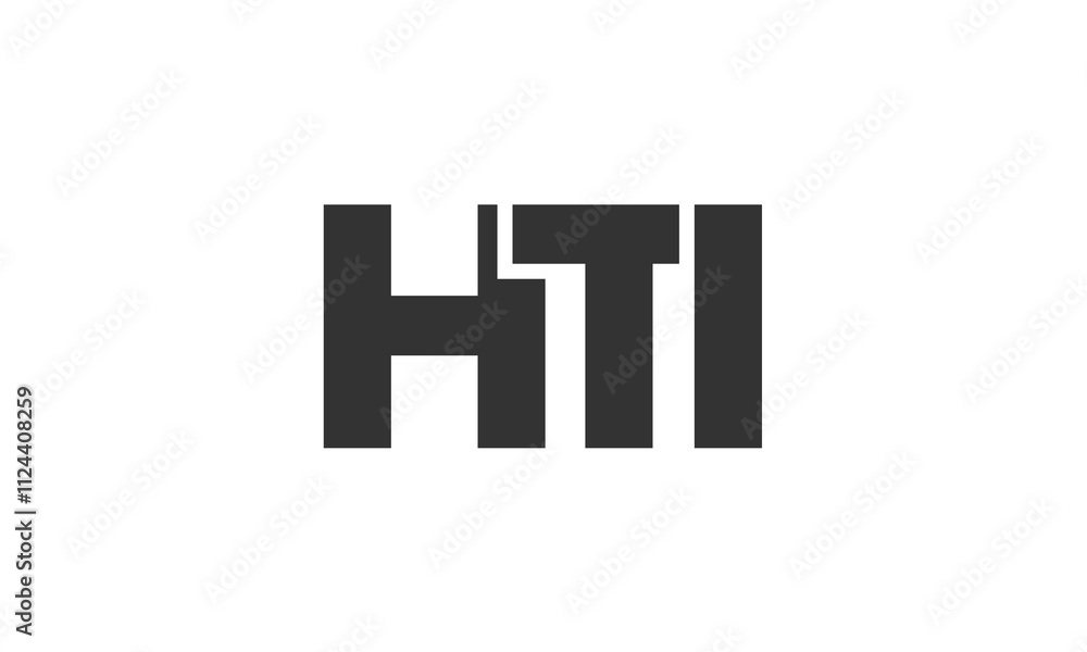 Poster hti logo design template with strong and modern bold text. initial based vector logotype featuring s