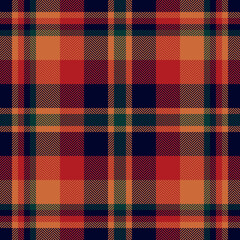 Plaid check pattern. Seamless fabric texture. Tartan textile print.
