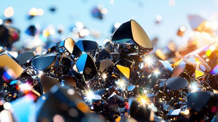 Shimmering Crystal Gems with Colorful Reflections in Soft Light