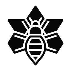 Alpha hive silhouette vector icon style
