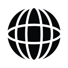 Biz sphere silhouette icon style