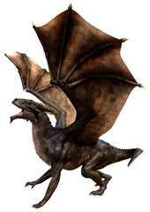 Fototapeta premium 3D Rendering Fairy Tale Dragon on White