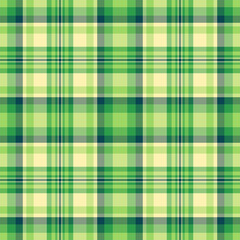 Installing textile background check, glen seamless vector plaid. Knot tartan fabric texture pattern in green and lime colors.