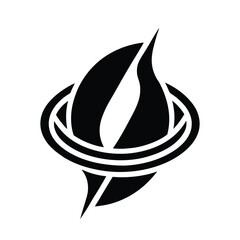 Future link silhouette vector logo style