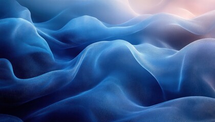 Deep Blue Abstract Texture with Soft Gradient and Ambient Lighting in Modern Minimalism Style