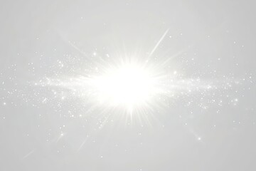 Bright sunburst with sparkling effects on neutral background