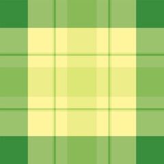 Kingdom check textile tartan, empty background texture fabric. Event seamless vector pattern plaid in green and lime colors.