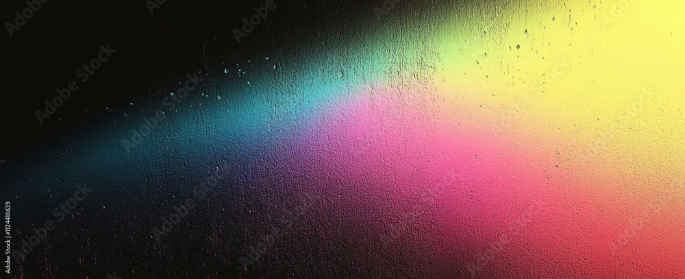Poster colorful gradient background vibrant abstract design with grainy texture and soft lighting effect