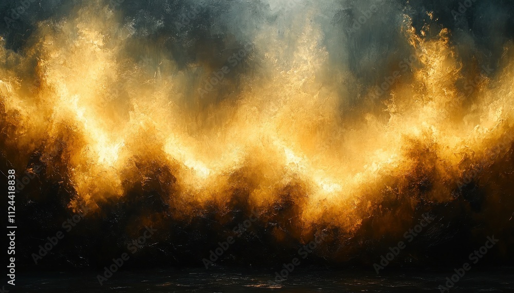 Wall mural cosmic ethereal textures in dark grayscale with shimmering stars and gritty film grain ambient backg