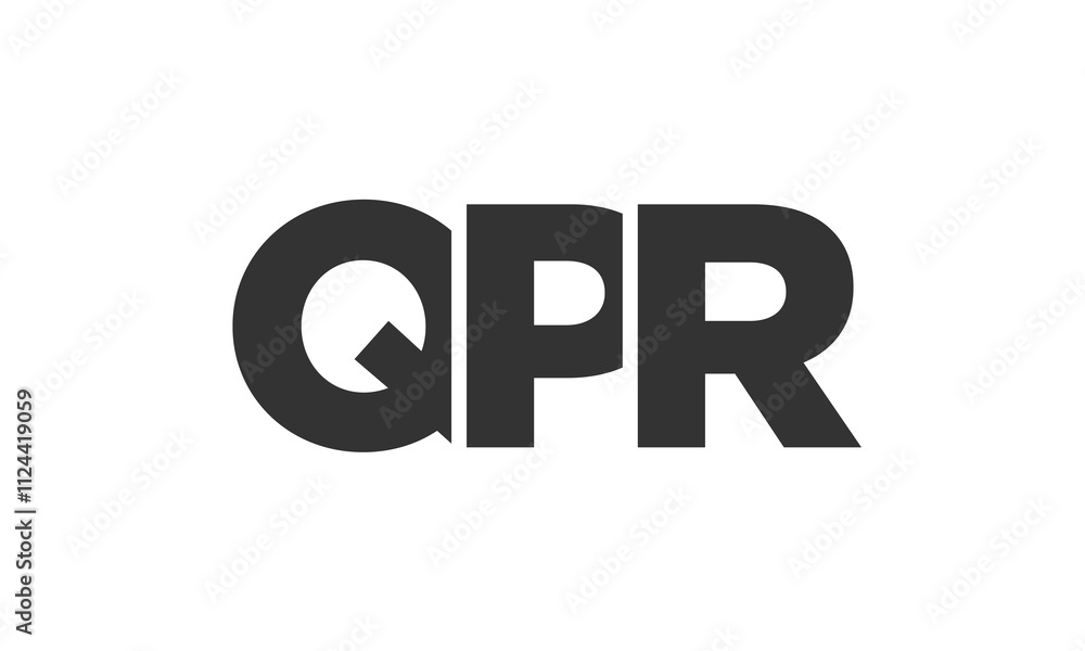 Fototapete qpr logo design template with strong and modern bold text. initial based vector logotype featuring s