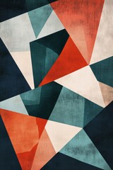 Abstract Geometric Art: Colorful Triangles in Bold Colors - Perfect for Modern Home Decor, Wall Art, and Creative Design Projects