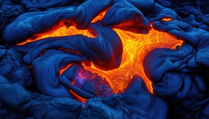 Obraz premium Hot lava magma volcanic eruption background wallpaper