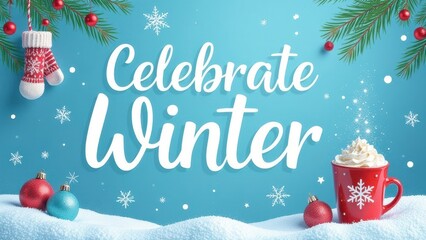 Celebrate winter with hot chocolate and festive decorations