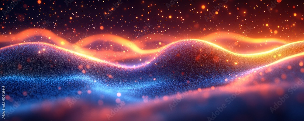 Poster futuristic digital background for ai technology data transmission and communication in abstract land