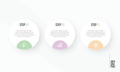 Vector Infographic label design template with icons and 3 options or steps