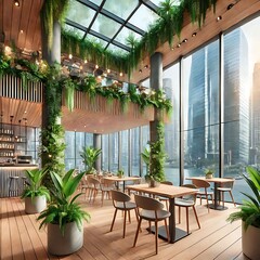 Fototapeta premium home mini bar with a sustainable building concept