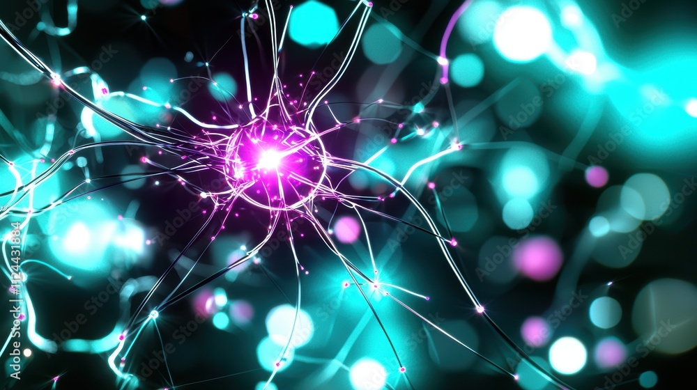 Poster Abstract Neural Network Visualization with Glowing Colorful Elements