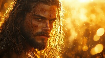 Realistic Portrait of Jesus Christ in Soft Light