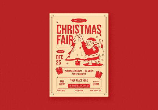 Vintage Christmas Fair  Flyer