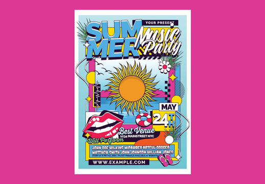 Summer Music Party Flyer