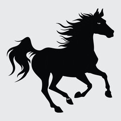  Running Horse silhouette vector art and illustration