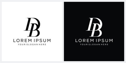 initial letter DB BD logo design graphic vector illustration