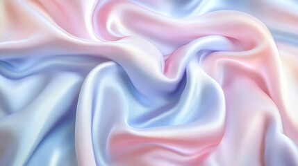 Fototapeta premium Soft, flowing pastel pink and blue fabric.
