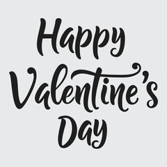Happy valentine day typography  vector art and illustration