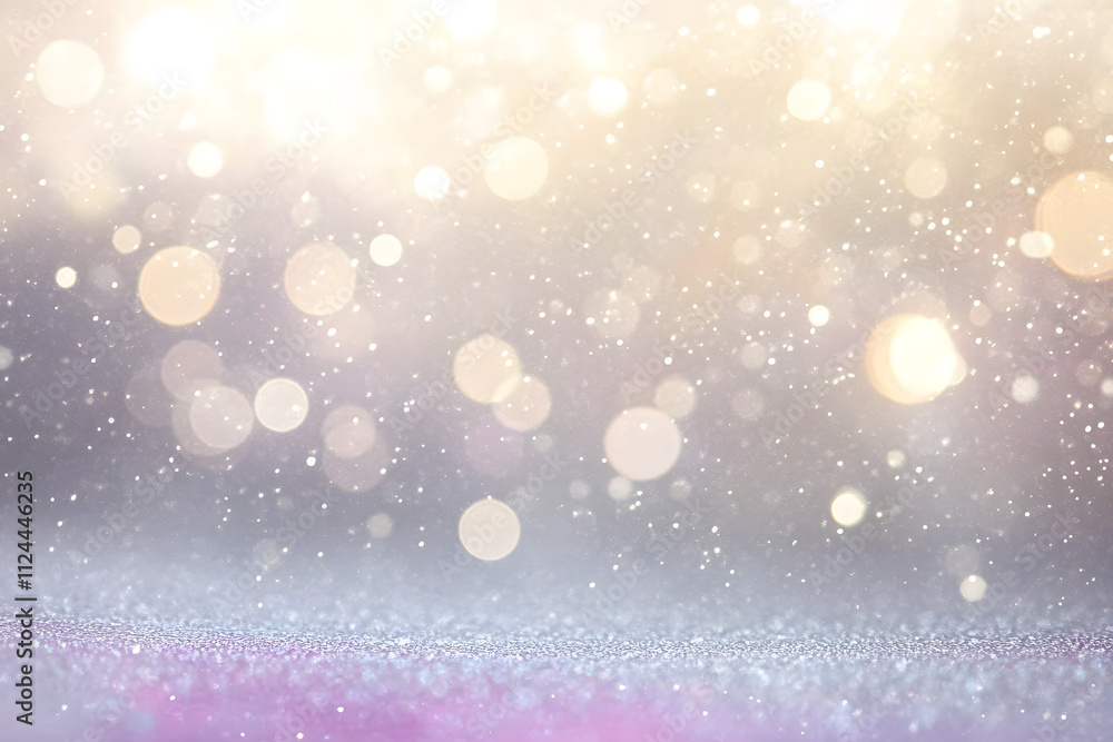 Poster abstract background of soft focus bokeh lights